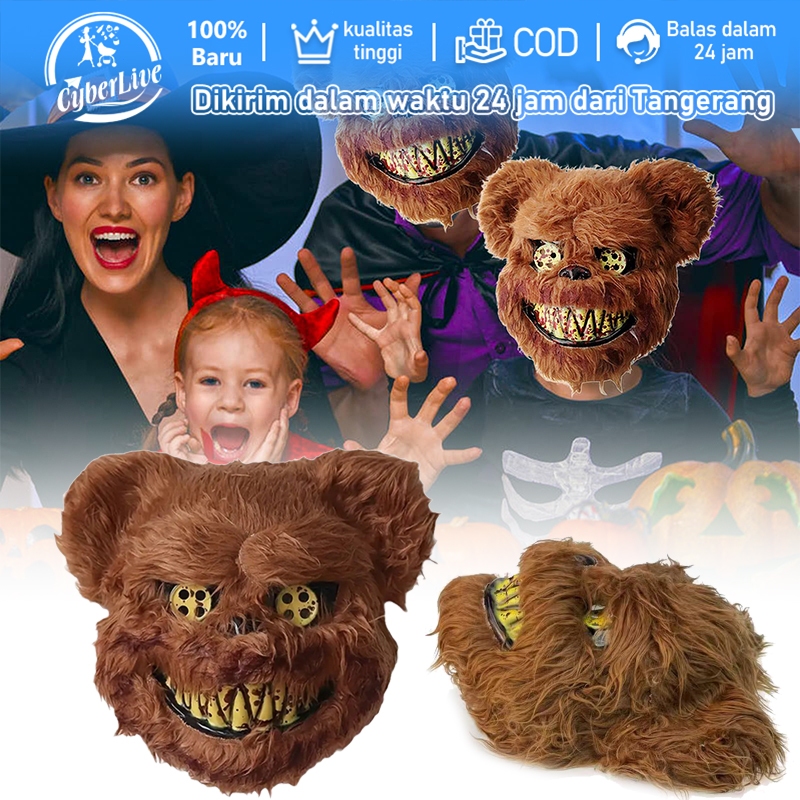 Topeng Beruang Psikopat Topeng Halloween Prank Mask Untuk Kostum Pesta Halloween Horror Masquerade