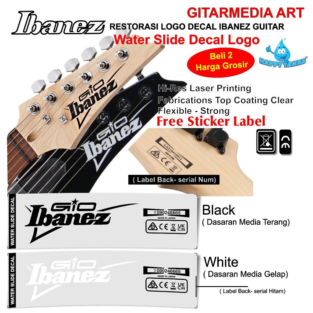 logo ibanez gio waterslide decal ibanez gio decal waterside ibanez gio
