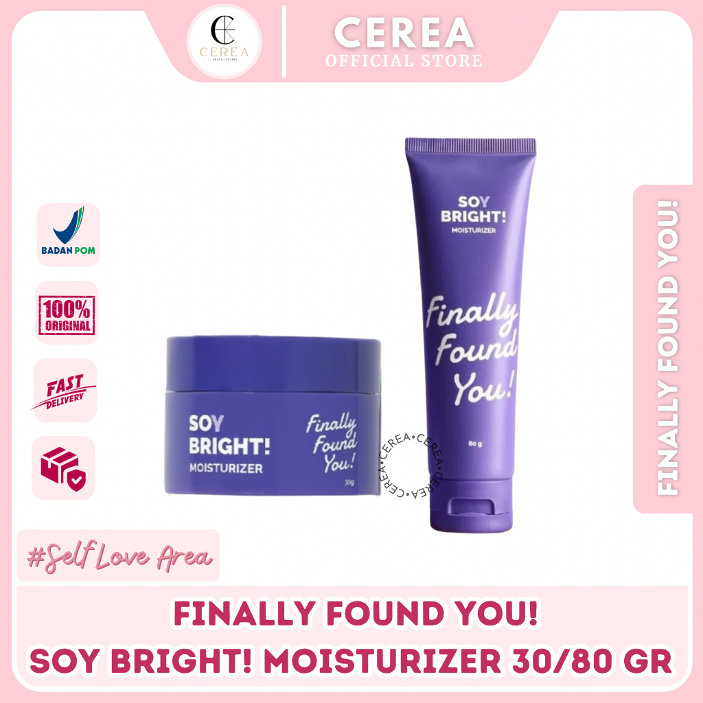 [BPOM] Finally Found You Soy Bright Moisturizer - 2in1 Primer Gel Pelembab Krim Siang & Malam