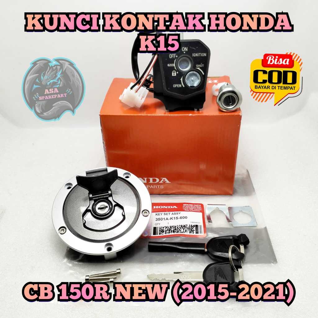 KUNCI KONTAK K15 ASLI ORIGINAL Motor HONDA CB 150R New (2015-2021) / LED KONCI STOP KONTAK SATU SET 