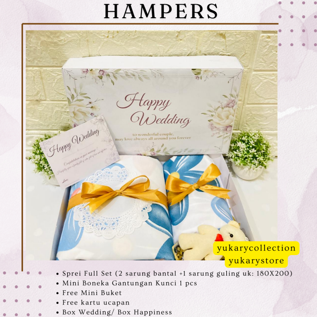 Hampers Sprei / Hampers Wedding / Kado Pernikahan / Hampers Pernikahan / Kado Seserahan