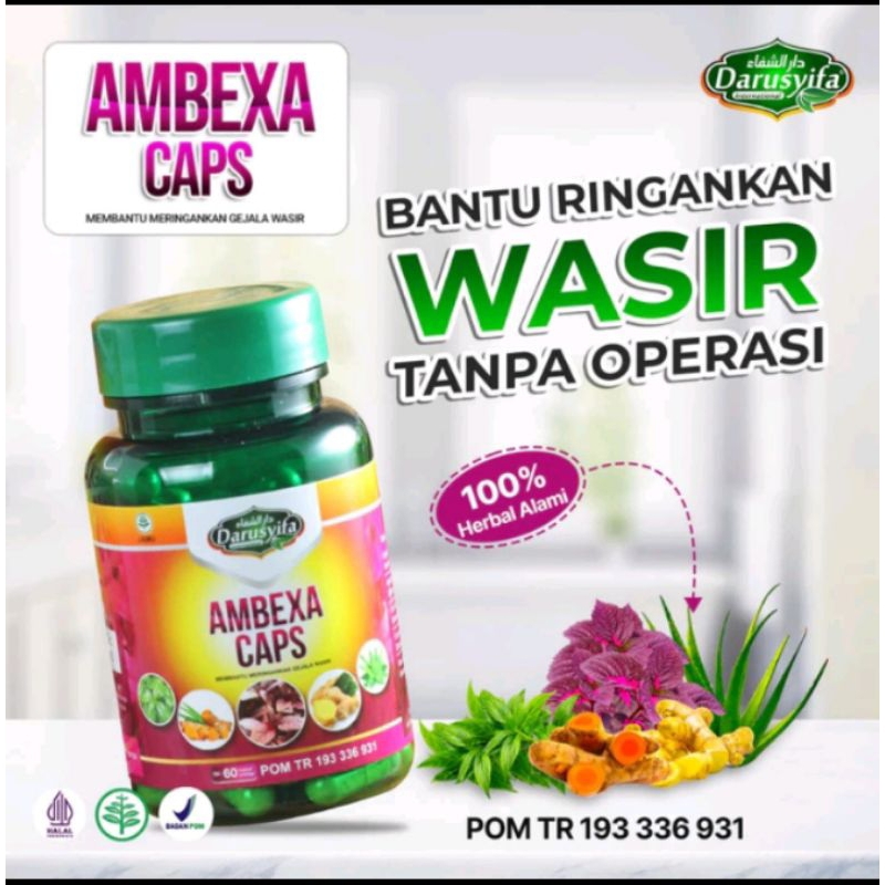 OBAT BAB BERDARAH AMBEXA CAPS DAUN UNGU ASLI ORIGINAL OBAT WASIR AMBEIEN AMPUH