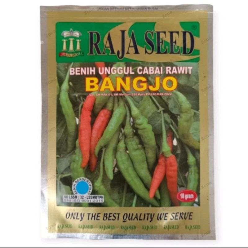 Benih/bibit unggul cabe rawit hijau merunduk BANGJO isi 10 gram