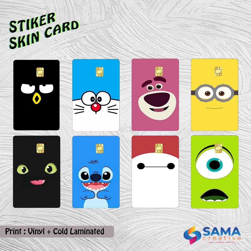 

Face Character - Sticker Skin Card - Vinyl ATM Debit, Credit, Emoney, Flazz, Kartu Akses Cartoon Face