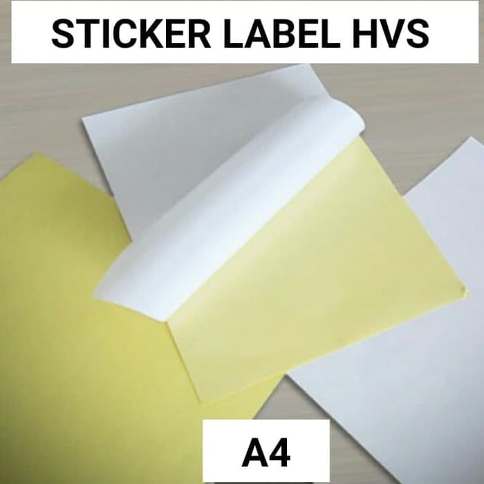 

Kertas stiker HVS A4 Matte Doff Stiker label - per lembar