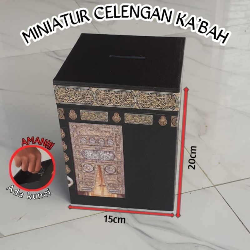CELENGAN MINIATUR KA'BAH//CELENGAN SOUVENIR KA'BAH KUNCI JUMBO