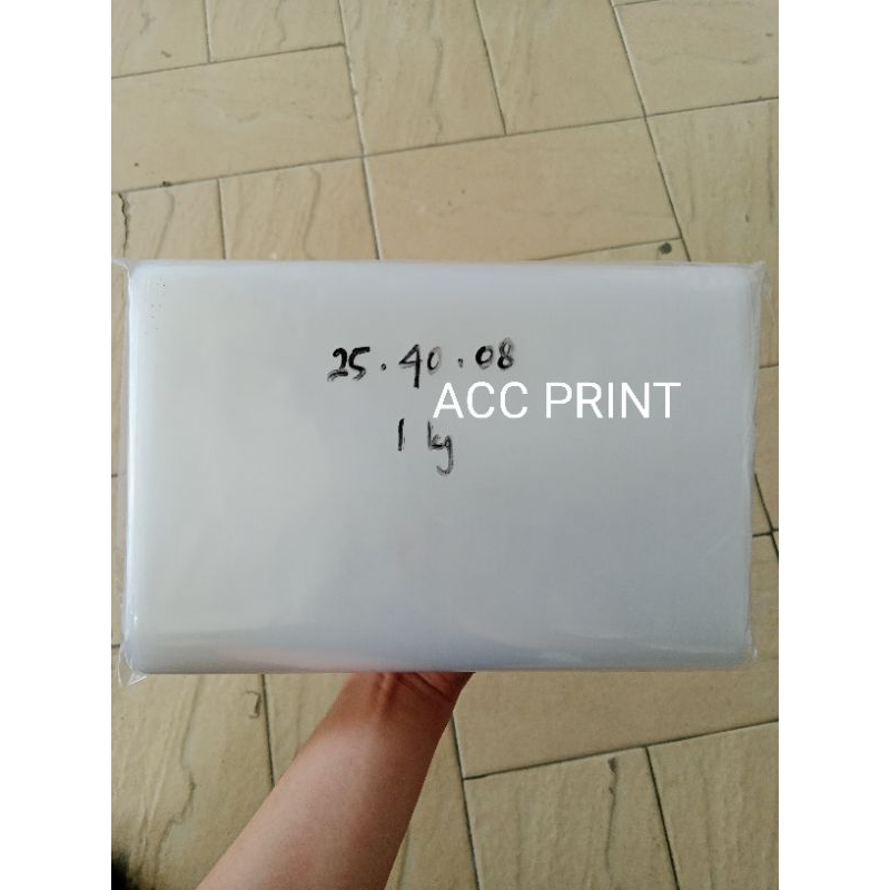 Plastik PP Tebal 08 / Plastik PP Bening 25x40x08 / Plastik Bening Uk. 25x40x08 / Plastik Kemasan Jaj