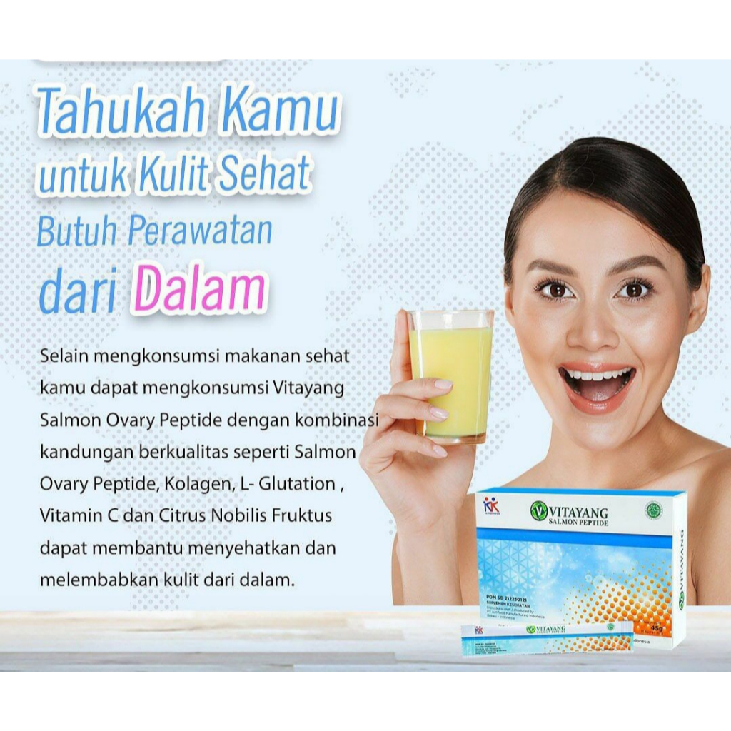 

Vitayang SOP Salmon Ovary Peptide sertifikat Jepang best saller KK Indonesia