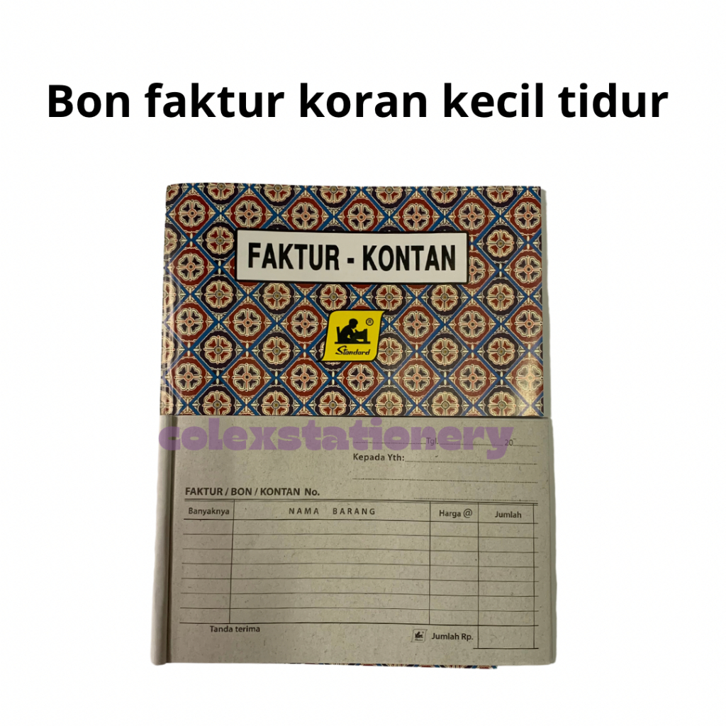 

Bon / Bon Faktur Kontan Koran Ukuran Kecil Posisi Tidur Standard Isi 40 Lembar