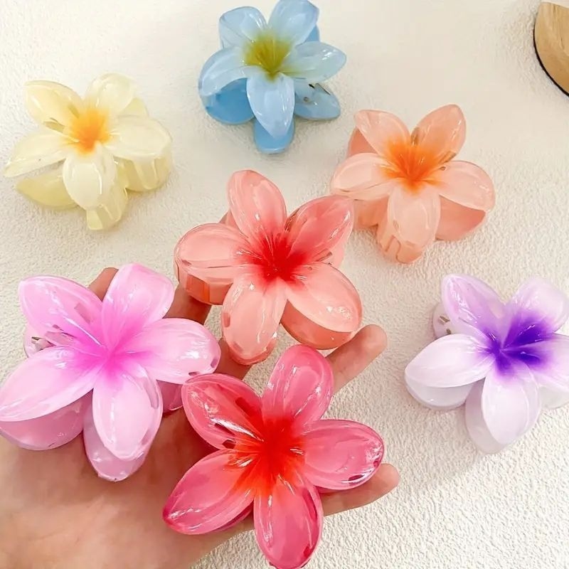 JEPITAN RAMBUT BUNGA BALI KAMBOJA JEPITAN RAMBUT BUNGA BALI CLEAR GRADIEN PLUMERIA BALI CANTIK MODEL