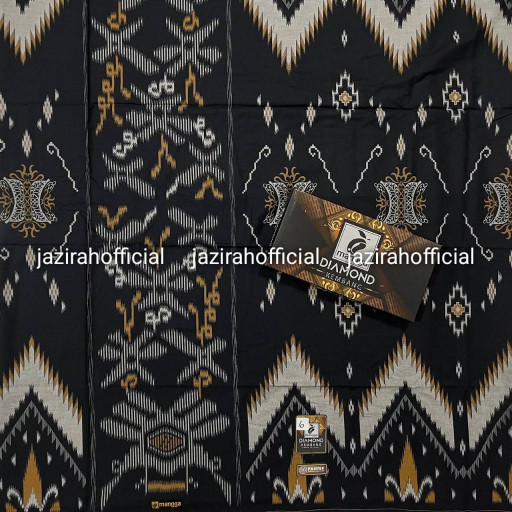 Sarung Mangga Diamond Kembang Serian Hitam Rayon Super