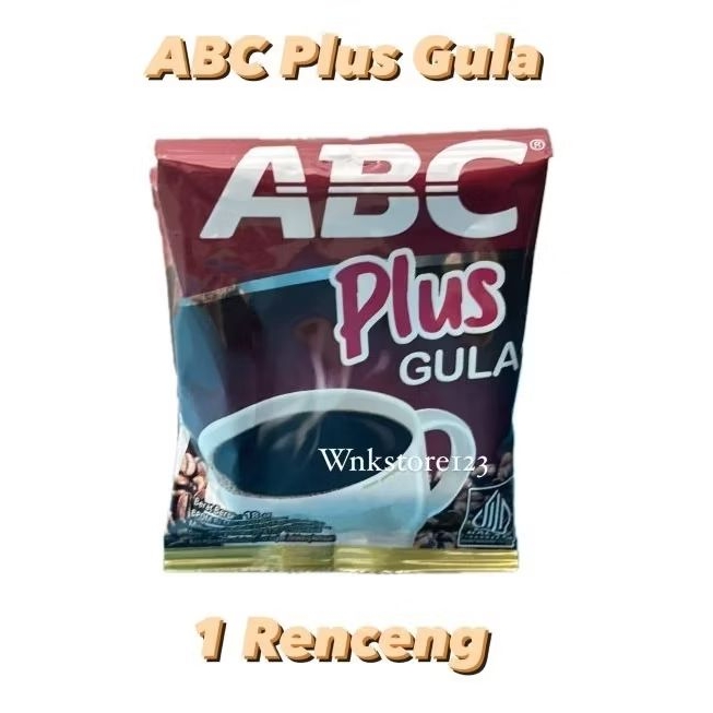 

Kopi ABC plus gula 1renceng isi 10sachet kemasan 18gram