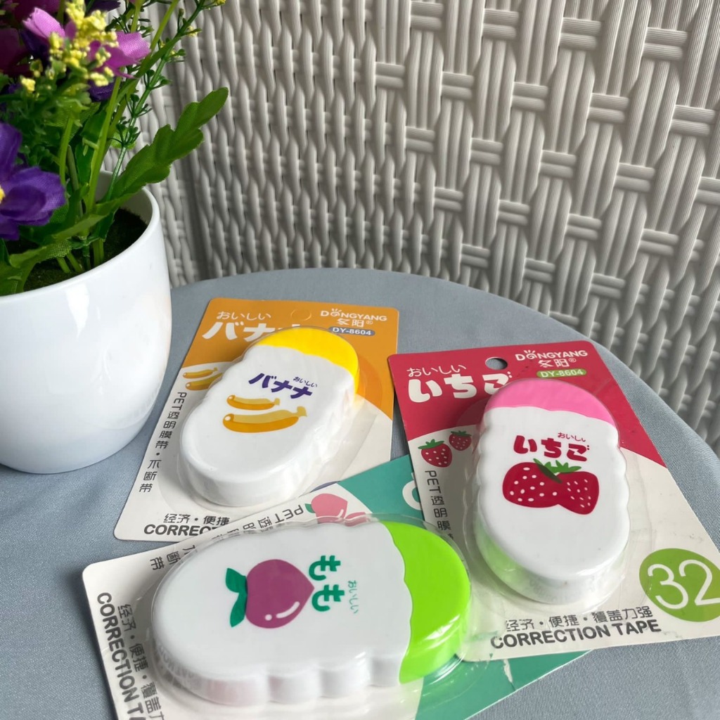 

CORRECTION TAPE DONGYANG DY-8604 MOTIF PEACH UKURAN BESAR READY 3 WARNA LENGKAP TIP-EX DONG YANG PEACH HARGA TERJANGKAU STATIONARY BEST IMPORT QUALITY BISA COD