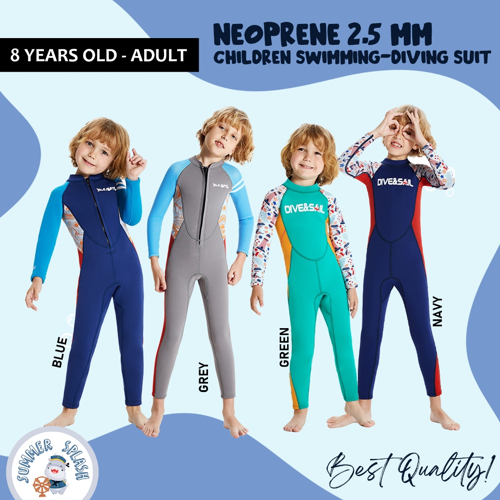 SUMMERSPLASH - Baju Renang Diving Anak NEOPRENE 2.5MM UPF50 Children Swimsuit (NEO ANAK)