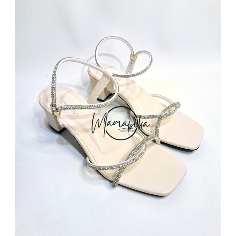 SILLA SANDAL WANITA HEELS TALI PERMATA IMPORT TERBARU