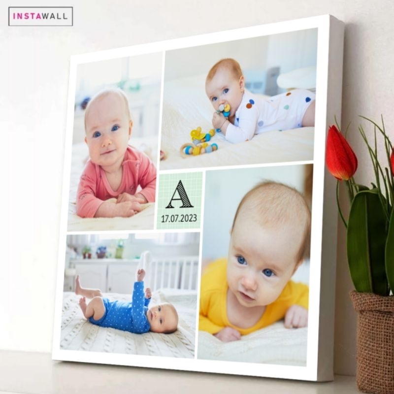 Cetak foto bingkai Biodata bayi