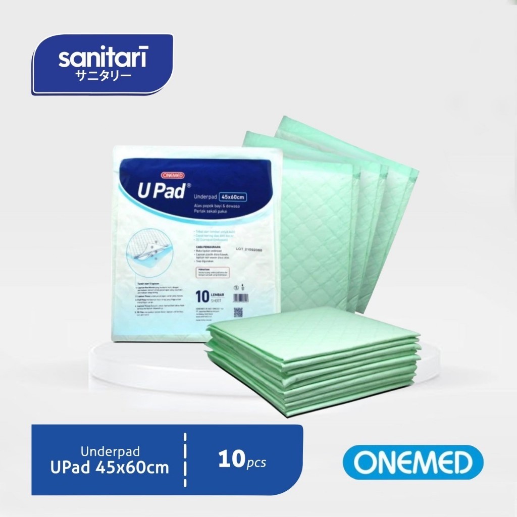 Upad 45x60cm Underpad 45 x 60 cm Perlak Upad Onemed isi 10lembar
