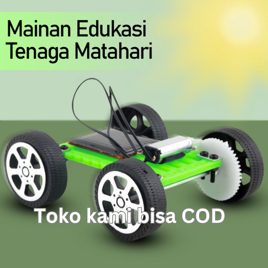 Mainan Tenaga Surya Mini DIY Mobil Puzzle Edukasi Anak Robot IQ