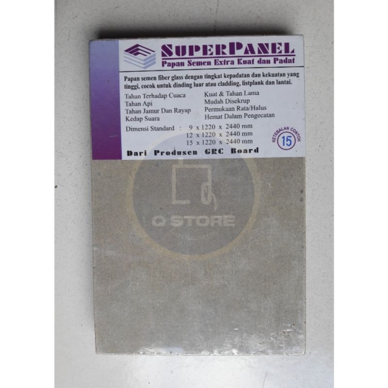 GRC Superpanel 15mm x 1220 x 2440 - Super Floor-  Panel - Lantai - Dak