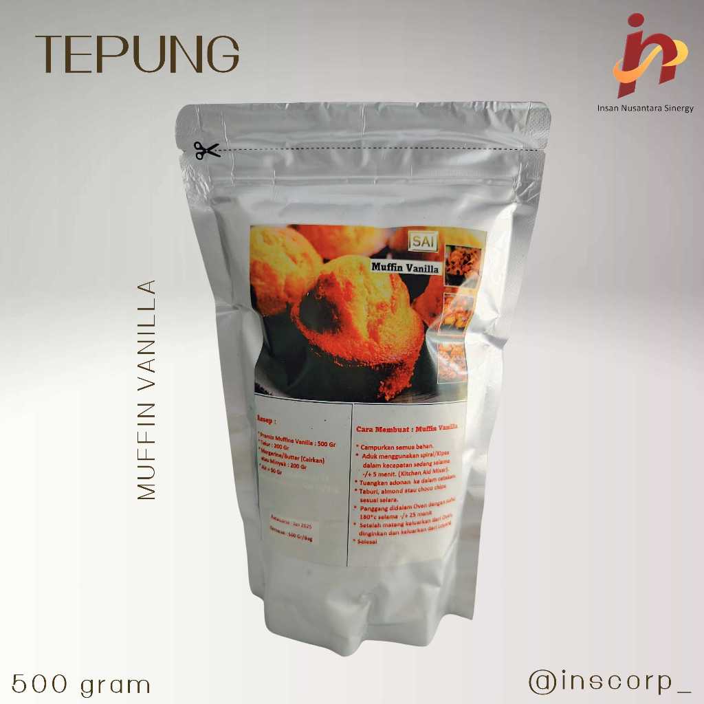 

Tepung Muffin Vanilla 500gr/Bag