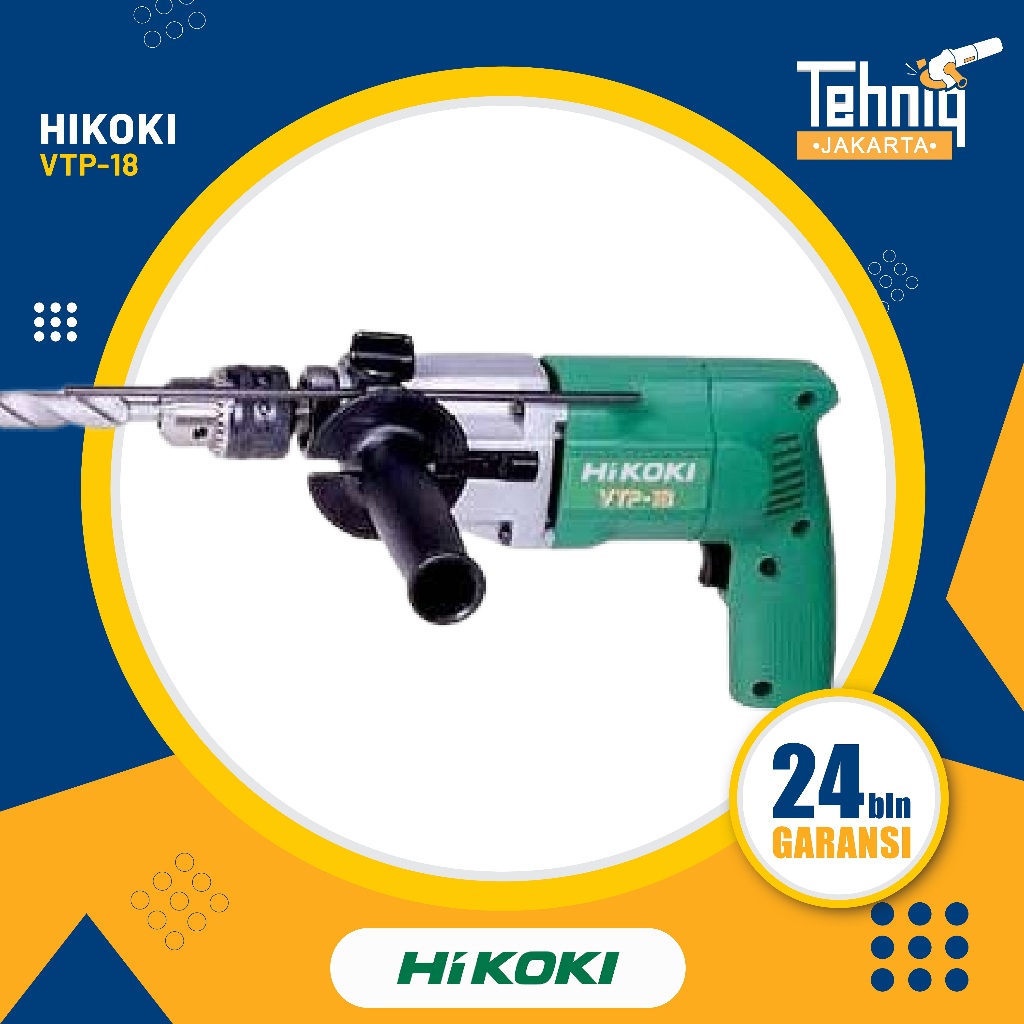 Impact Drill 18MM Hikoki VTP18 / Hikoki Mesin Bor Beton Dan Tembok VTP18 18MM