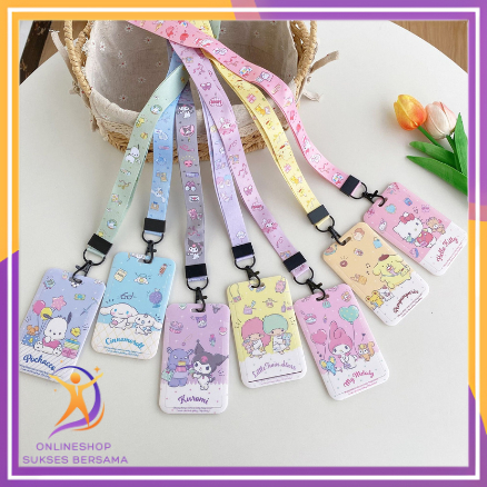 

OSB Name Tag Gantungan Kartu Karakter Kartun Lanyard Akses MRT Busway E-Money Flazz BRIzi Card Holder Karakter Kartun Lanyart Card Holder Id Card