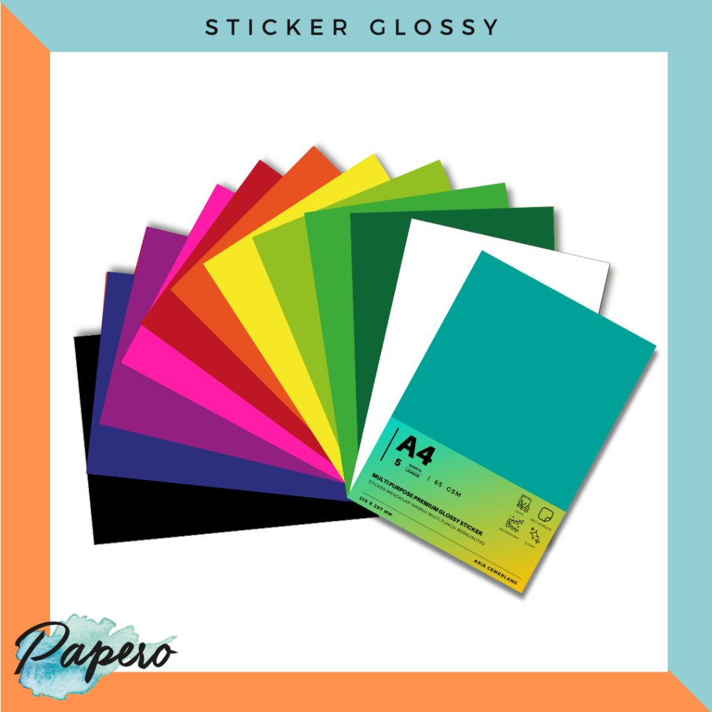 

Sticker Warna Glossy Multifungsi