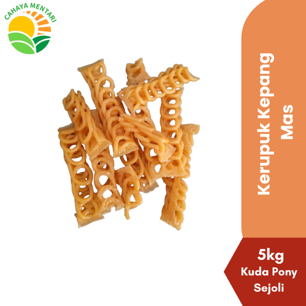 

KERUPUK KEPANG MAS 5KG CAP KUDA PONY SEJOLI