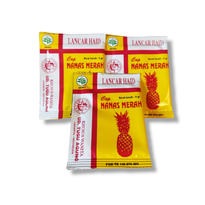 

Jamu Nanas Merah Lancar Haid Per 1 Sachet