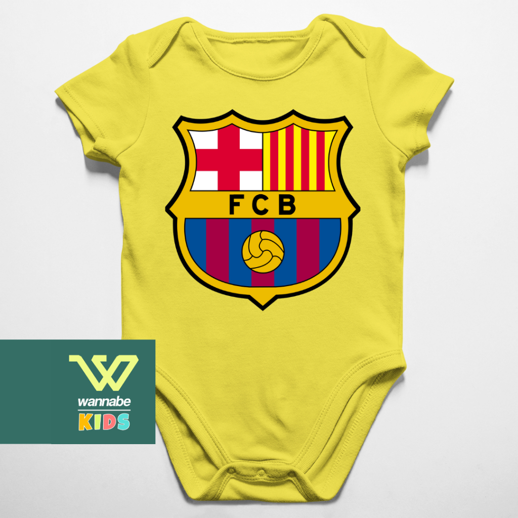 JUMPER BAYI BOLA BARCA LOGO 2 JUMPER LUCU BAJU BAYI PAKAIAN BAYI