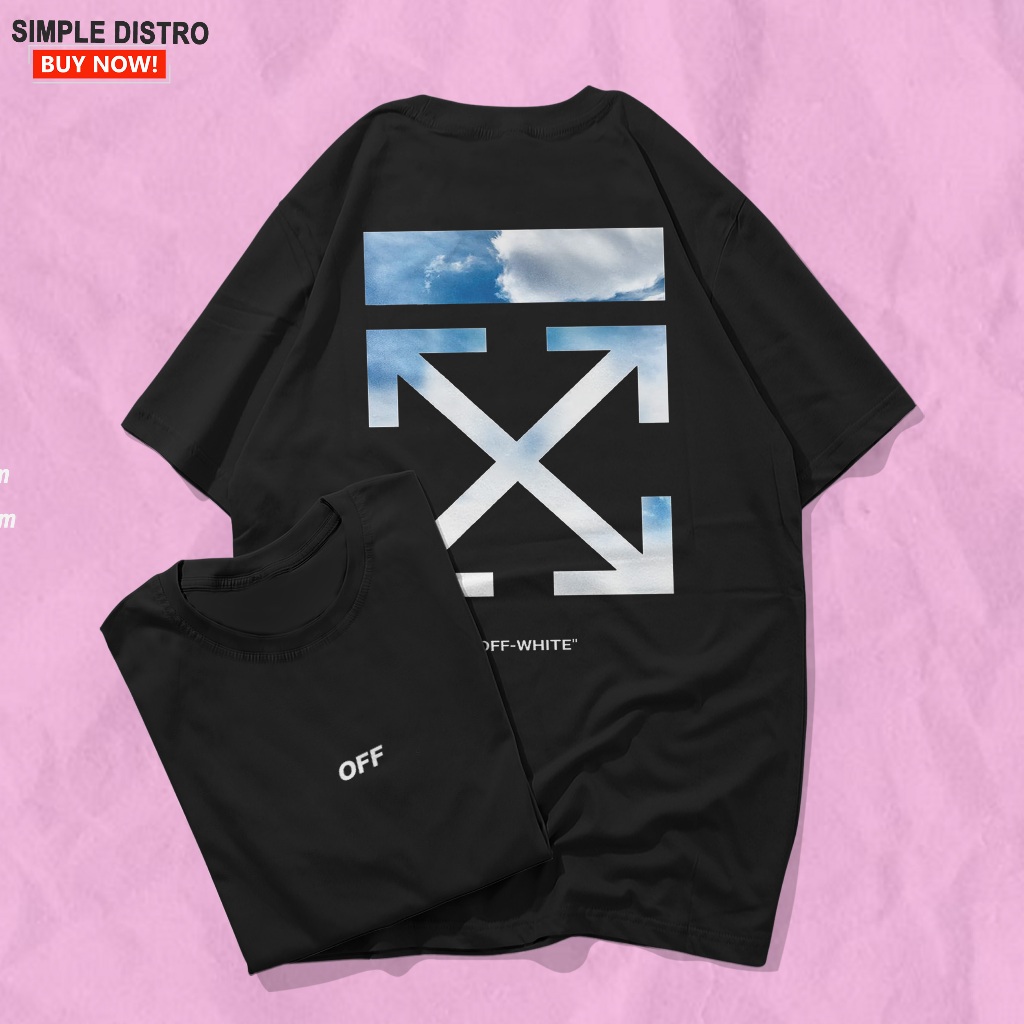 KAOS T-SHIRT OFF WHITE FULL TAG BAJU ATASAN PRIA WANITA LENGAN PENDEK