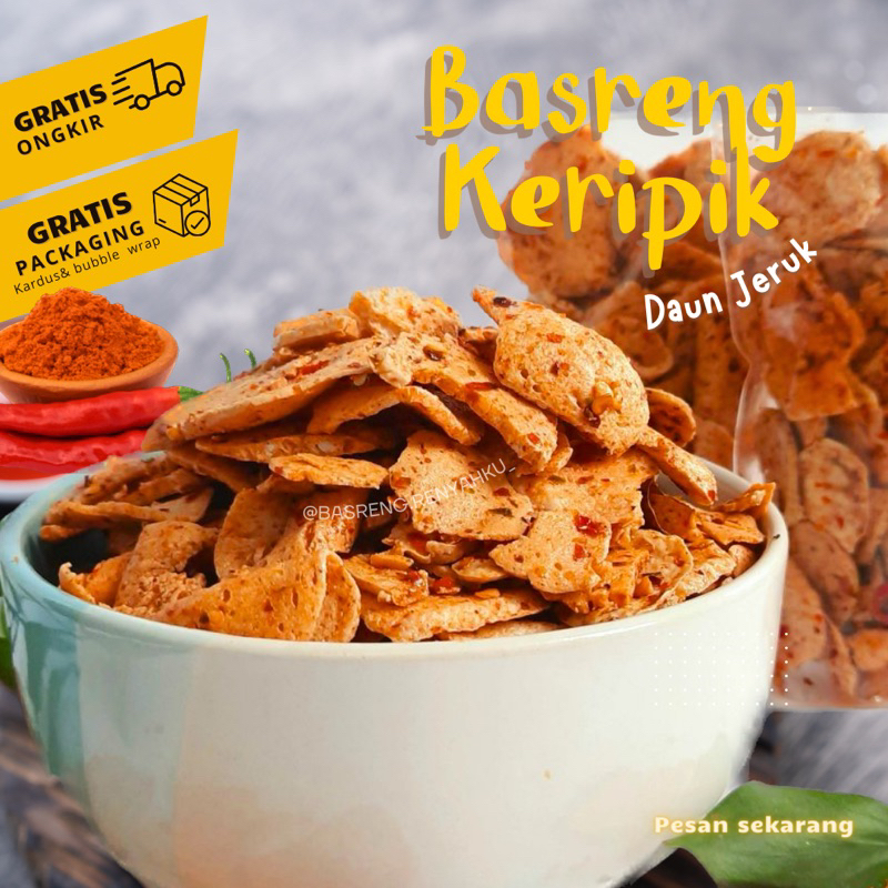 

(250gr)BASRENG KERIPIK VIRAL TERBARU!!! MURAH dan BISA COD / RENYAH DAUN JERUK