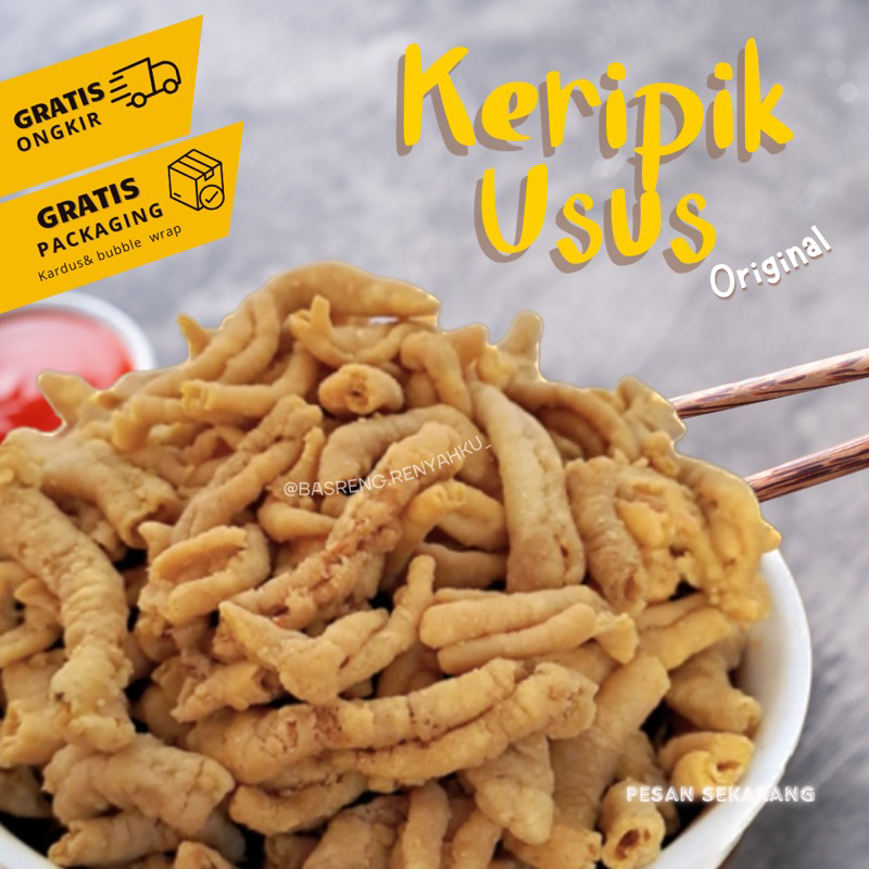 

KERIPIK USUS 250gr ENAK || KERIPIK USUS VIRAL || Gurih/Pedas || MURAH