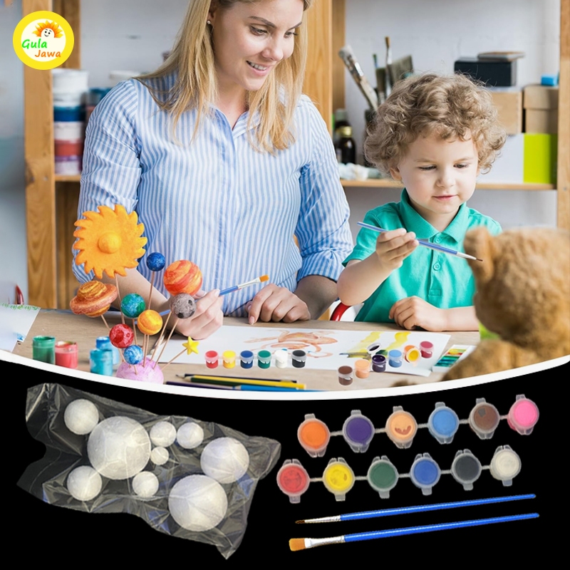 

Paket Gabus Bola Tata Surya / Solar System Mini /Bola Gabus / Styrofoam Diameter / + Acrylic 12 Warna