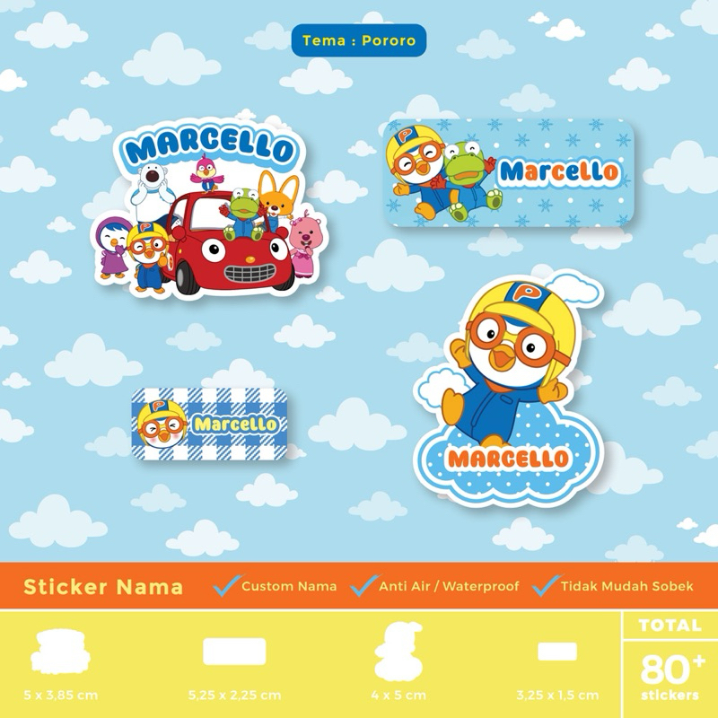 

sticker Nama Waterproof