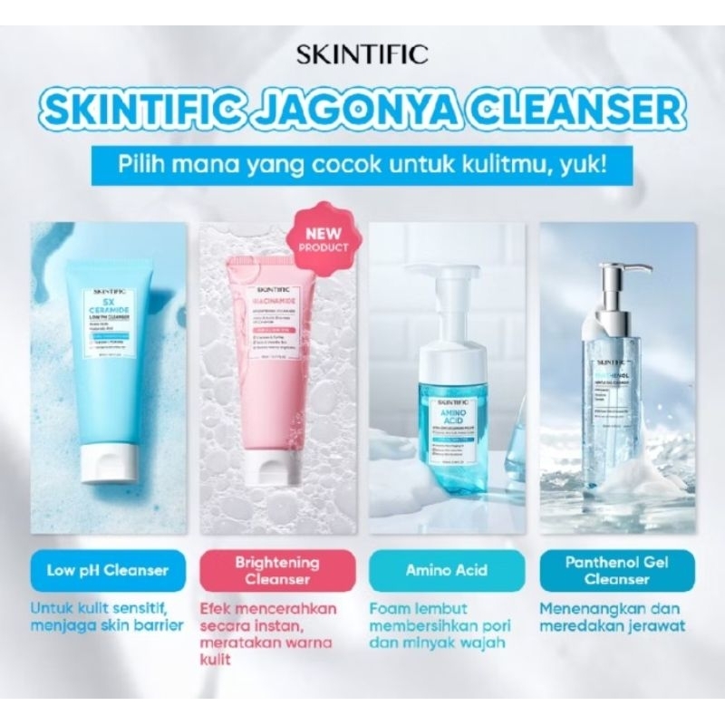 SKINTIFIC FACIAL WASH FACIAL FOAM SABUN CUCI MUKA SKINTIFIC NIACINAMIDE CLEANSER