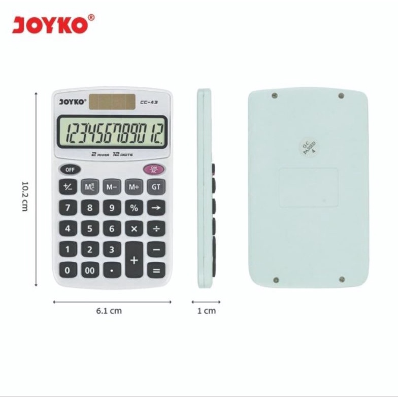 

MURAH MERIAH Kalkulator Saku JOYKO CC 43 Pocket Calkulator 12 Digits CC43