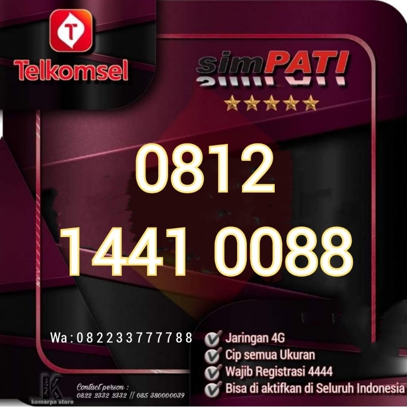 Nomor Cantik Telkomsel simPATI 0088