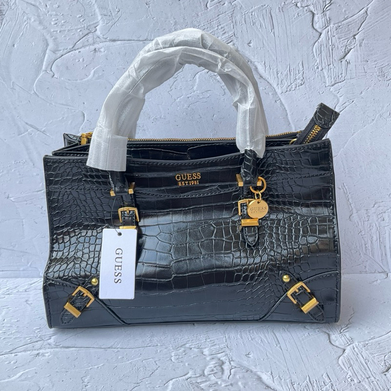 women's satchel handbag guess didi society black