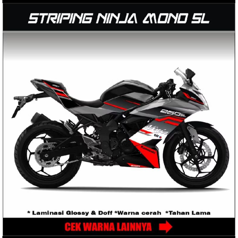 striping ninja mono 250 sl/stiker striping ninja mono sl