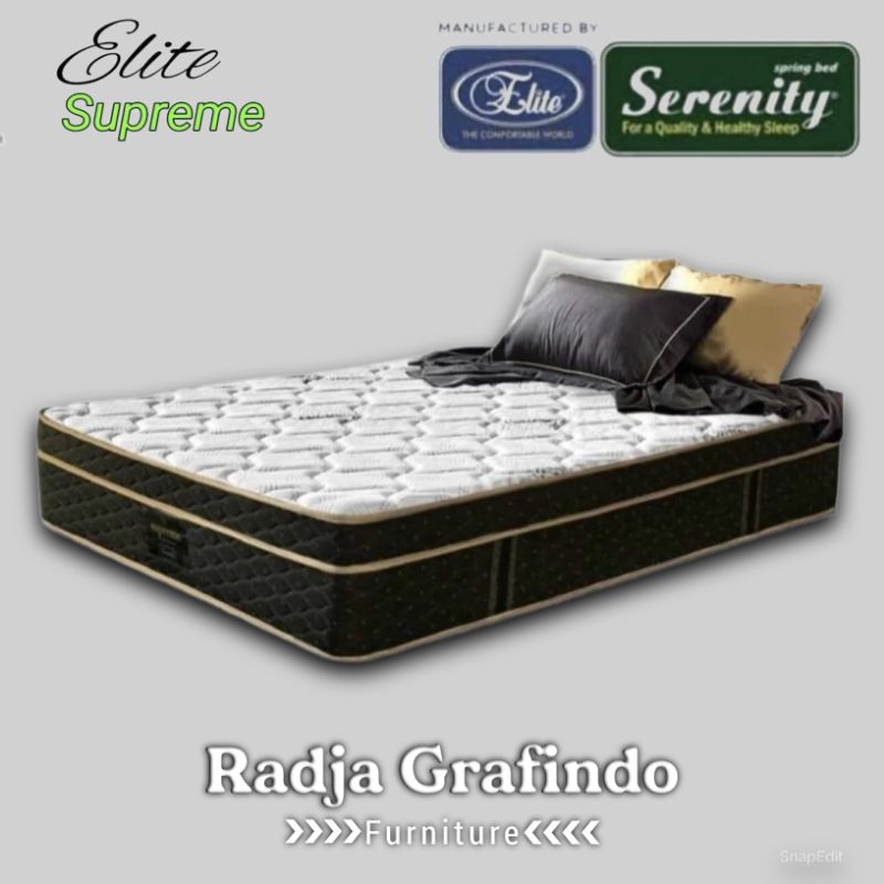 Springbed Serenity Supreme Kasur Saja atau Full Set - Serenity by Elite Springbed Elegan Mewah