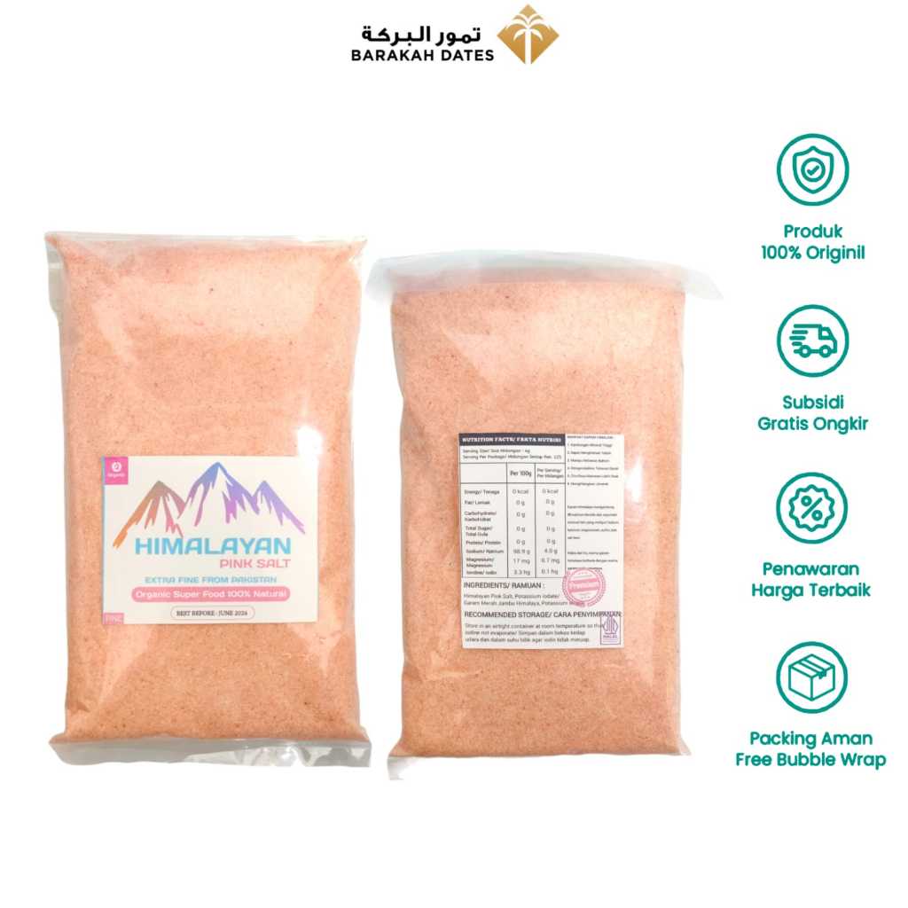 

Garam Himalaya Pink Organic Premium 1kg SuperFood NON GMO