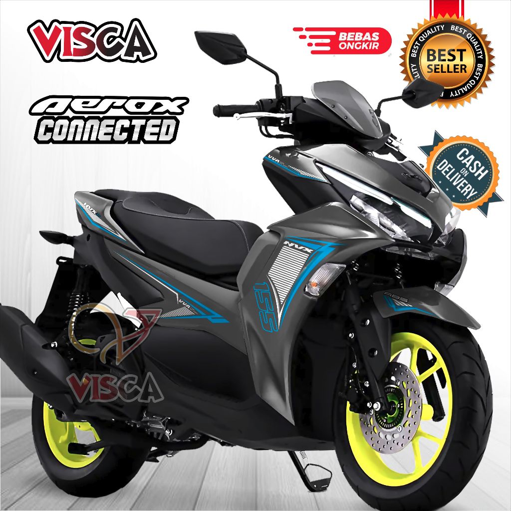 Decal Aerox 155 Connected 2021 2022 Full Body Stiker Aerox 155 Connected 2021 2022 Keren Striping Ae