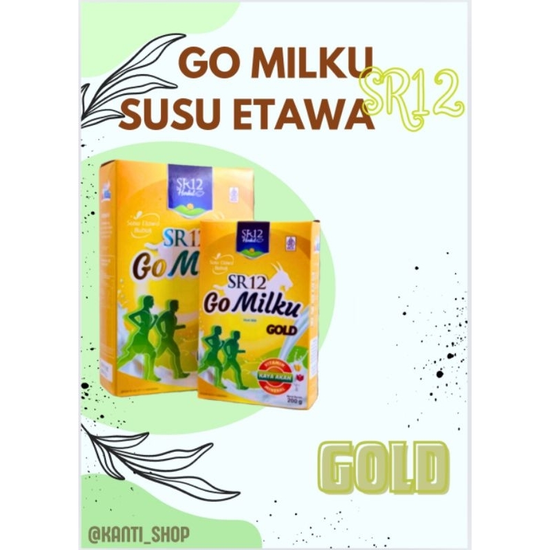 

GoMilku SR12 Gold//Susu Bubuk Kambing Etawa Untuk Lansia Tidak Mengandung Gula Bermanfaat Untuk Kesehatan 200gr dan 600gr//Kanti_Shop//Surabaya