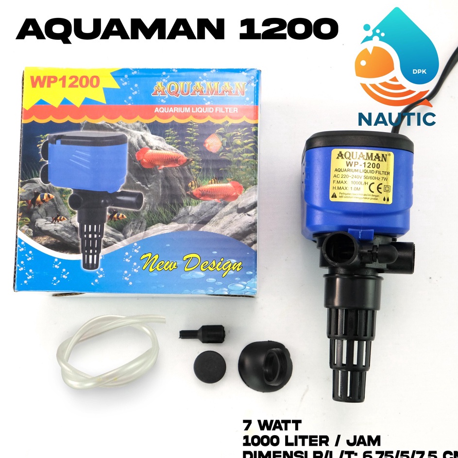 Diskon sd 3  POMPA AIR CELUP AQUARIUM AQUAMAN WP 12 WP12 LOW WATT  WAT RENDAH