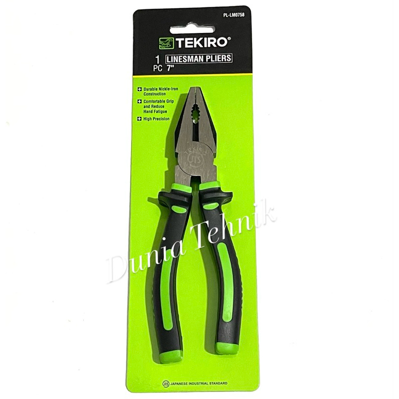Tang Kombinasi TEKIRO 7 inch Tang Combinasi Tang TEKIRO Linesman Pliers Tang Lancip