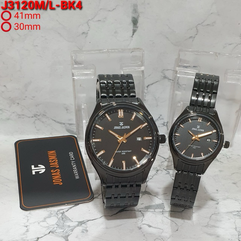 ( BISA COD ) Jam Tangan Wanita Pria JONAS JASMIN JJ-3120 3120 Original Rantai Stainless Steel Tangga