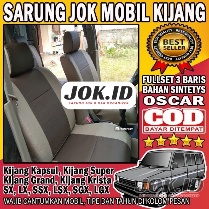 Fullset Sarung Jok Mobil KIJANG Super/ Kapsul/ Grand/ Krista - Lgx, Lsx, Ssx, Sx, Short, Long