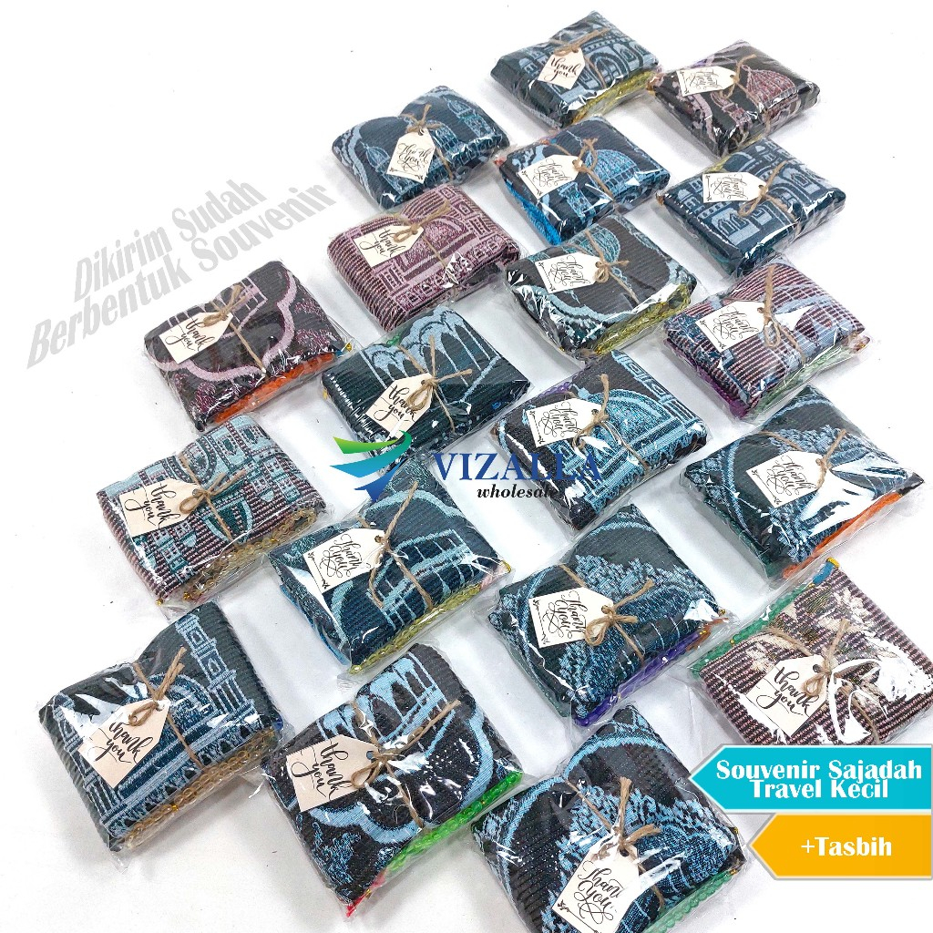 Souvenir Sajadah Travel Kecil 35x60cm ZSM Lincot/ Souvenir Haji Umroh Pernikahan Tahlilan