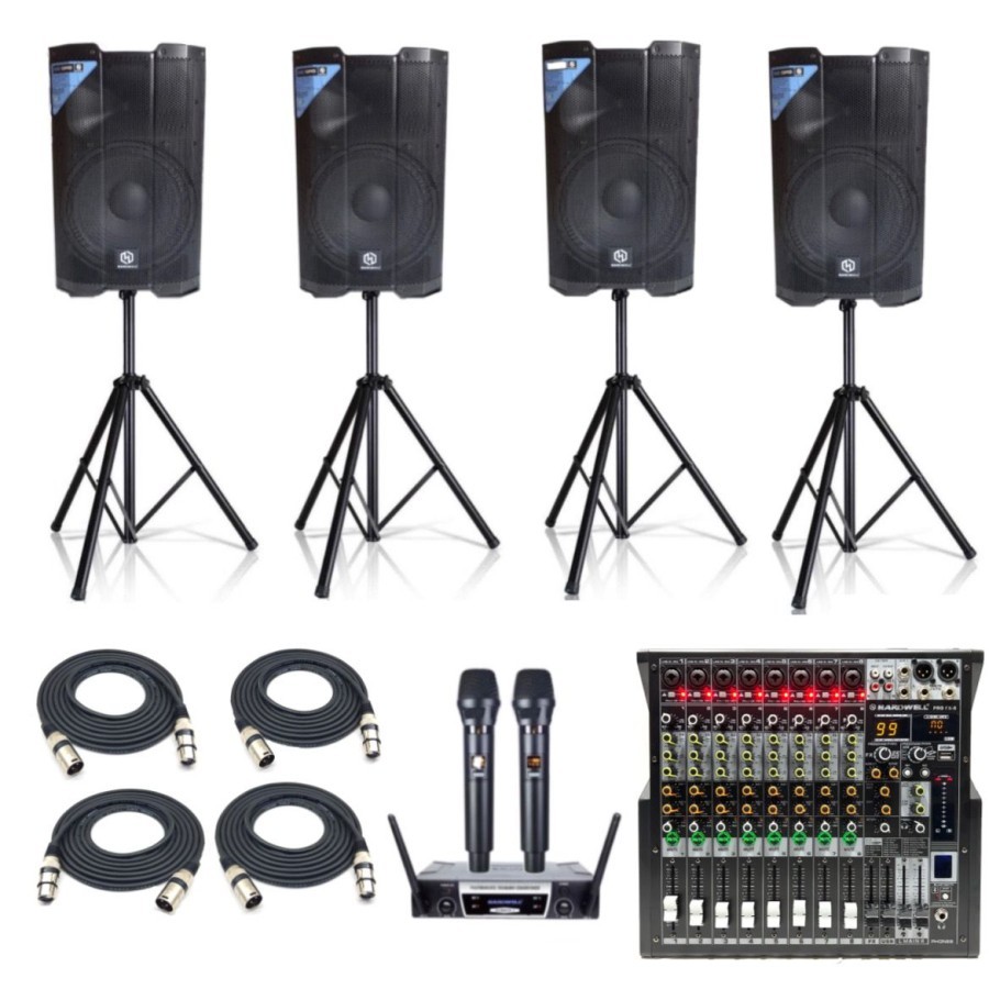 Paket Outdoor Lengkap Audio PRO Sound system 2000 watt Aktif HARDWELL 15 Inch ORIGINAL
